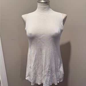 Elegant White Sleeveless Top Sz M